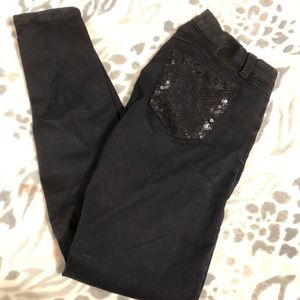 Forever 21 Black Sequin Jeans